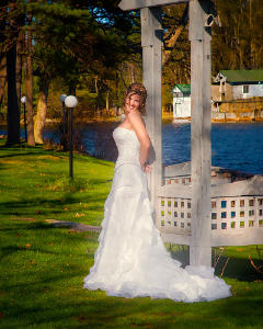 When Sabine walked into my portrait studio, I did not know that she would be the first bride I would photograph in the digital camera era.  She will <i>always</i> hold a special place in my heart for trusting me with her wedding day, even though I had no bridal portfolio to show her! (all of my film prints and negs from weddings were destroyed in a flood in my apartment).  Being so beautiful, photogenic and easy-going was like a gift from above.